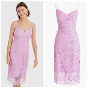 J. Crew Pink Sheath Midi Dress Sweetheart Neckline